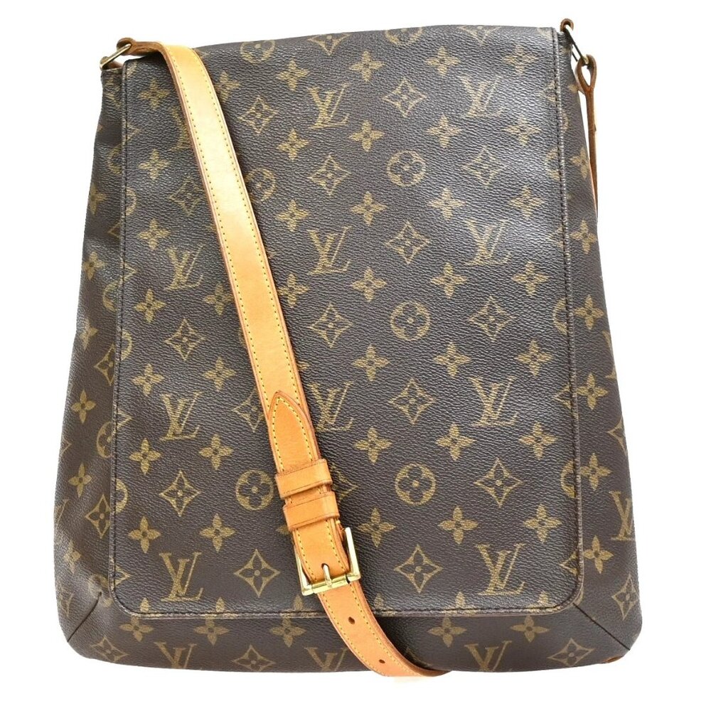 LOUIS VUITTON Musette Shoulder Bag Monogram Leather Brown France M51256